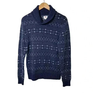 Levi Men S Blue Winter Pattern Varsity Collar Cotton Quiet Luxury Holiday